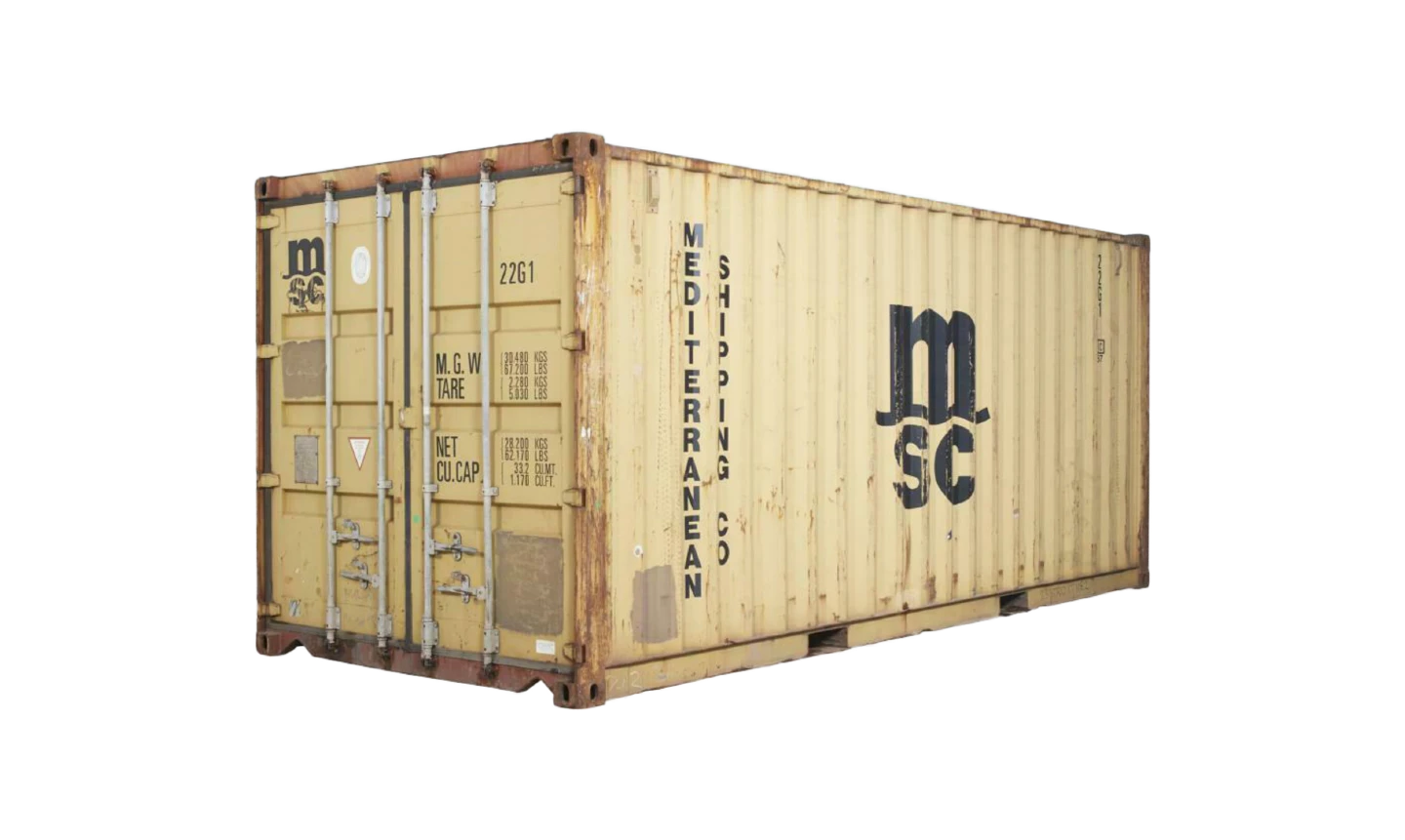 "20ft C grade used shipping container – wind and water tight storage unit"