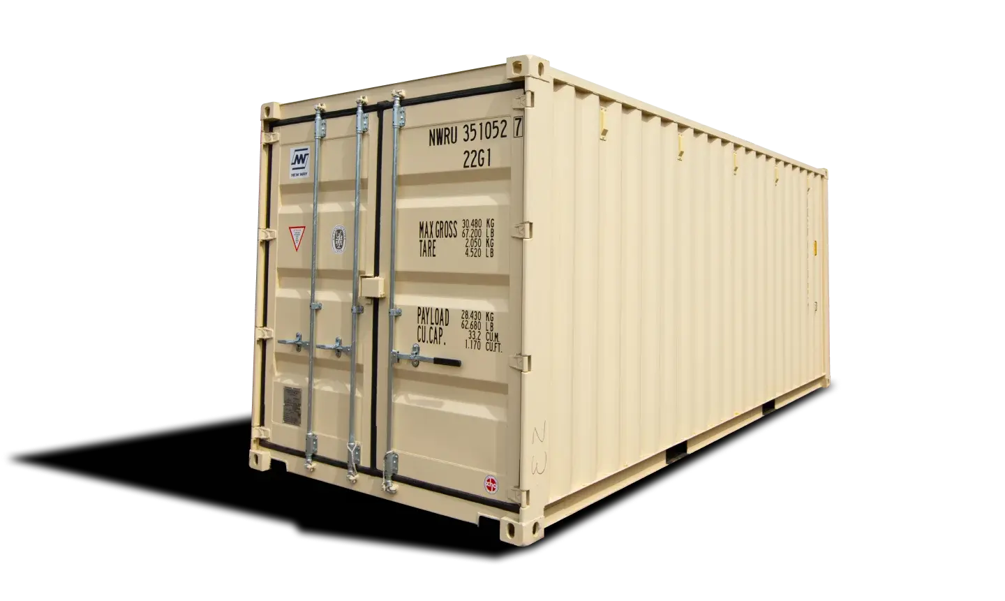 "20ft A grade shipping container – new one trip unit for sale"