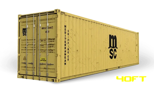 "40ft used high cube shipping container – extra tall storage unit for sale"